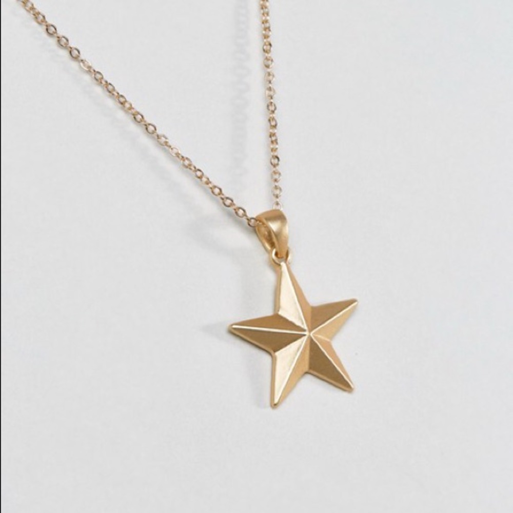 NWT ASOS Nautical Gold Star Costume Necklace - Picture 1 of 5